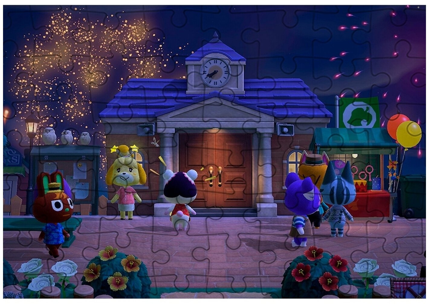 Пазл Картонный 38x26 см размер А3 300 деталей модель Animal Crossing New Horizons - 53