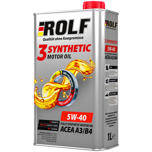 Моторное масло ROLF 3-SYNTHETIC 5W-40 Синтетическое 5 л
