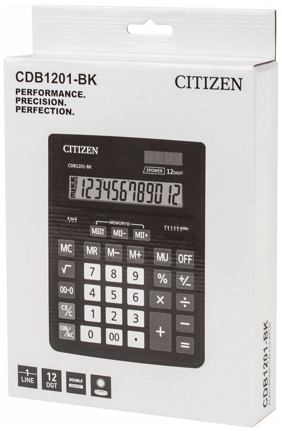 Калькулятор CITIZEN , 12-разрядный, черный - фото №6