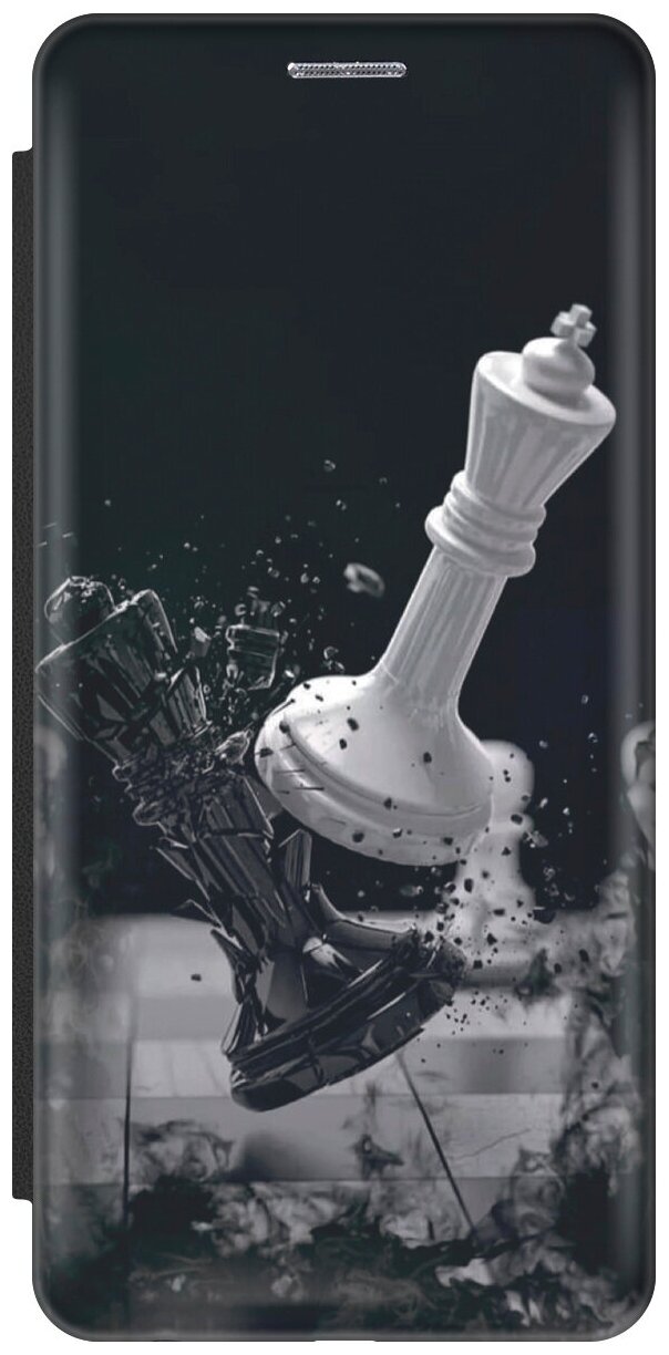 Чехол-книжка на Apple iPhone 6s / 6 / Эпл Айфон 6 / 6с с рисунком "Шах и мат" черный