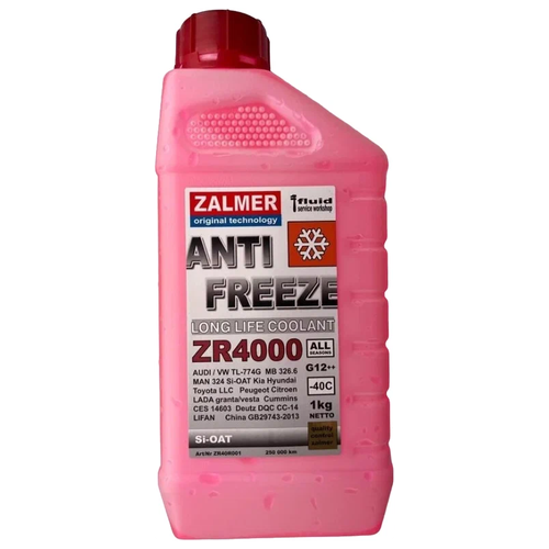 Антифриз Zalmer ZR4000 G12++ (красный) 1 л