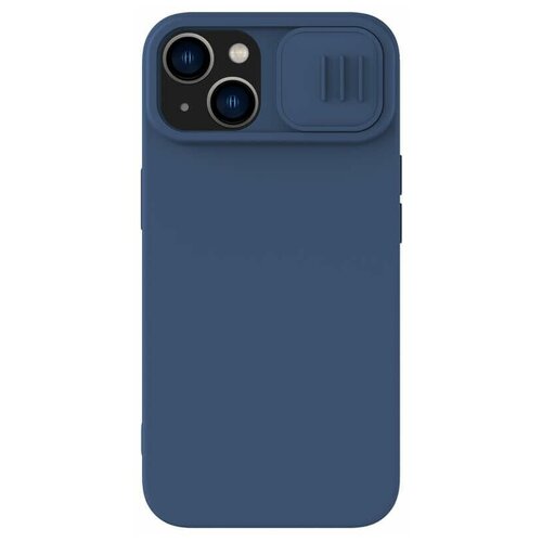 Накладка Nillkin CamShield Silky Silicone Case для iPhone 14 темно-синий
