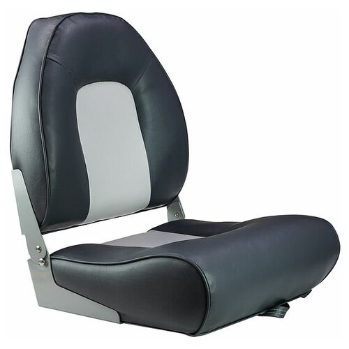 фото Кресло мягкое складное, обивка винил, цвет темно-серый/серый, marine rocket для лодки / катера