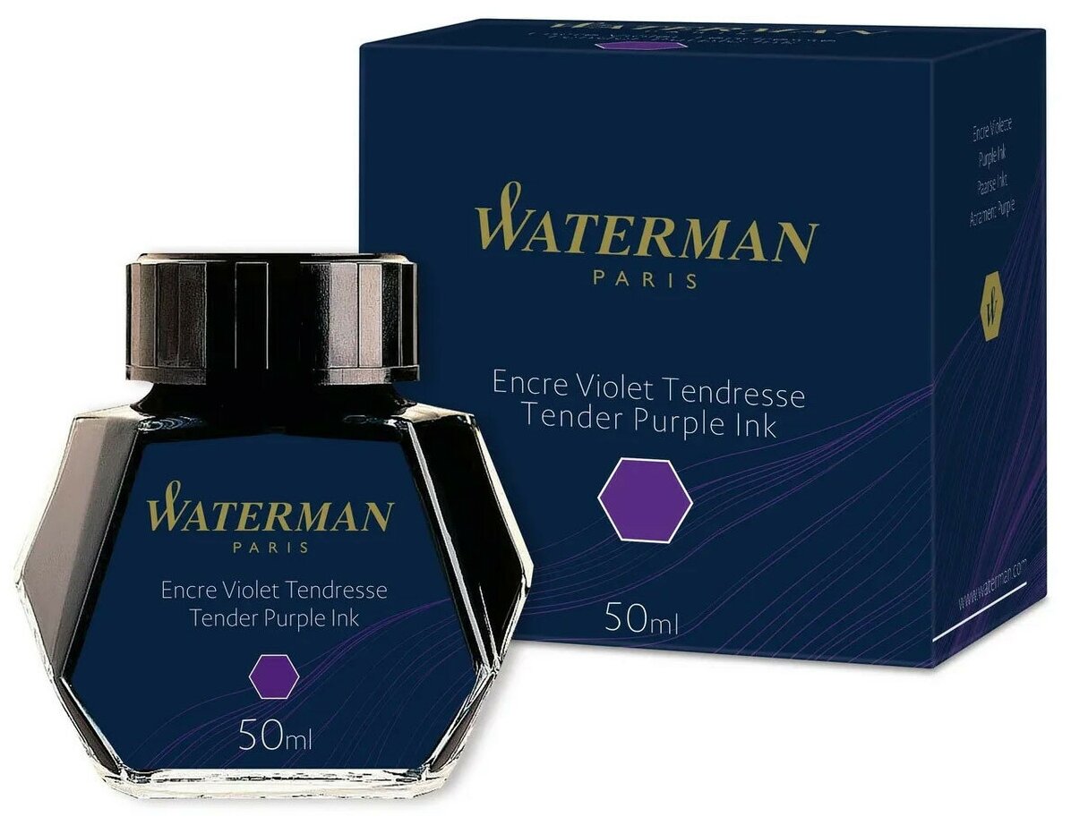 Флакон с чернилами Waterman (CWS0110750) Tender Purple чернила 50мл для ручек перьевых