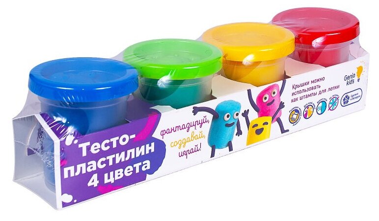 Набор для детского творчества "Тесто-пластилин 4 цвета" TA1008V 3025525