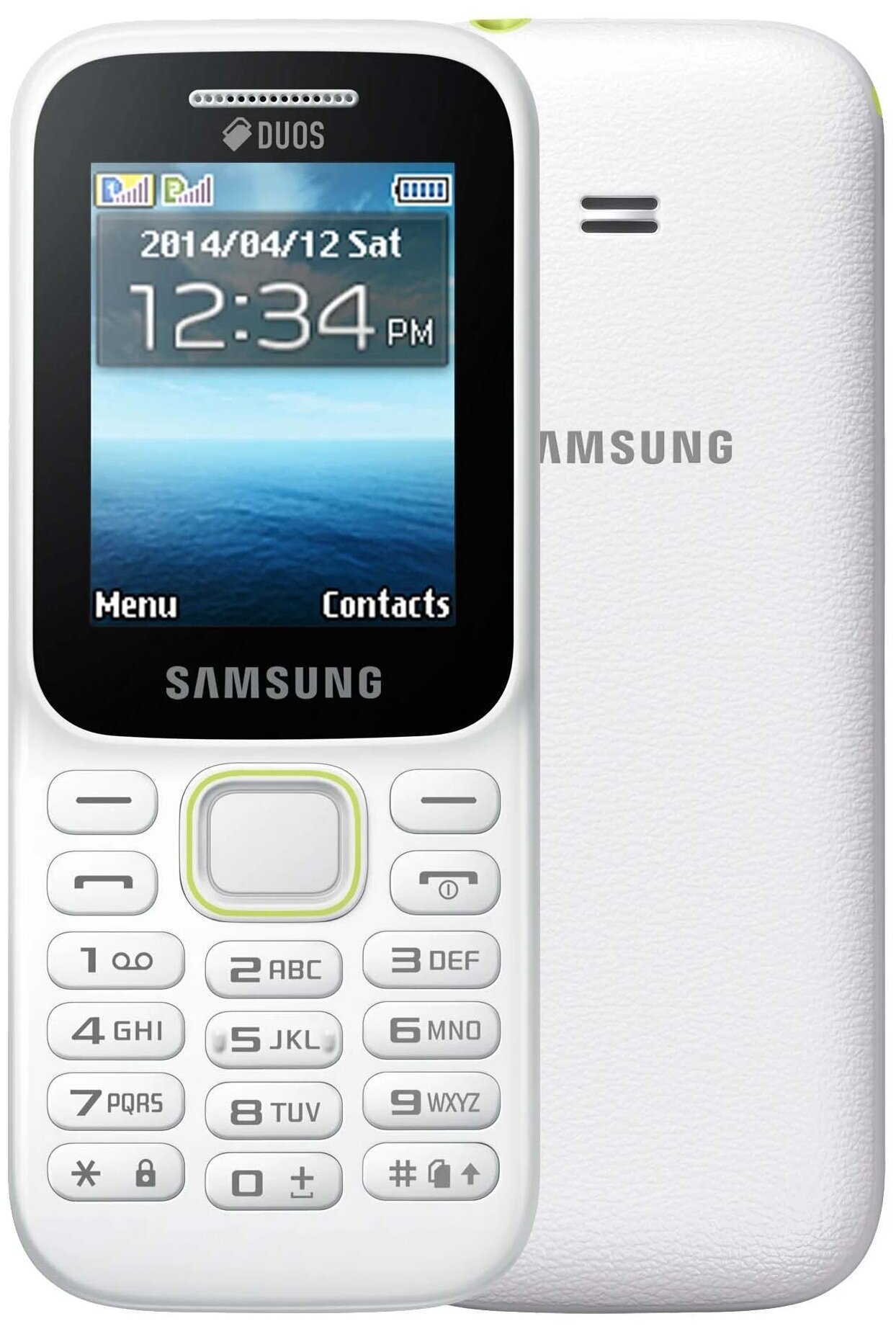 Телефон Samsung SM-B310E DUOS , Сотовый телефон с 2-дюймовым экраном, классический аппарат для звонков цвет Белый, Мобильный телефон кнопочный