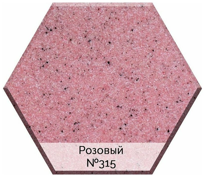 Мойка для кухни AquaGranitEx розовая M-56 прямоугольная/315 - фотография № 2