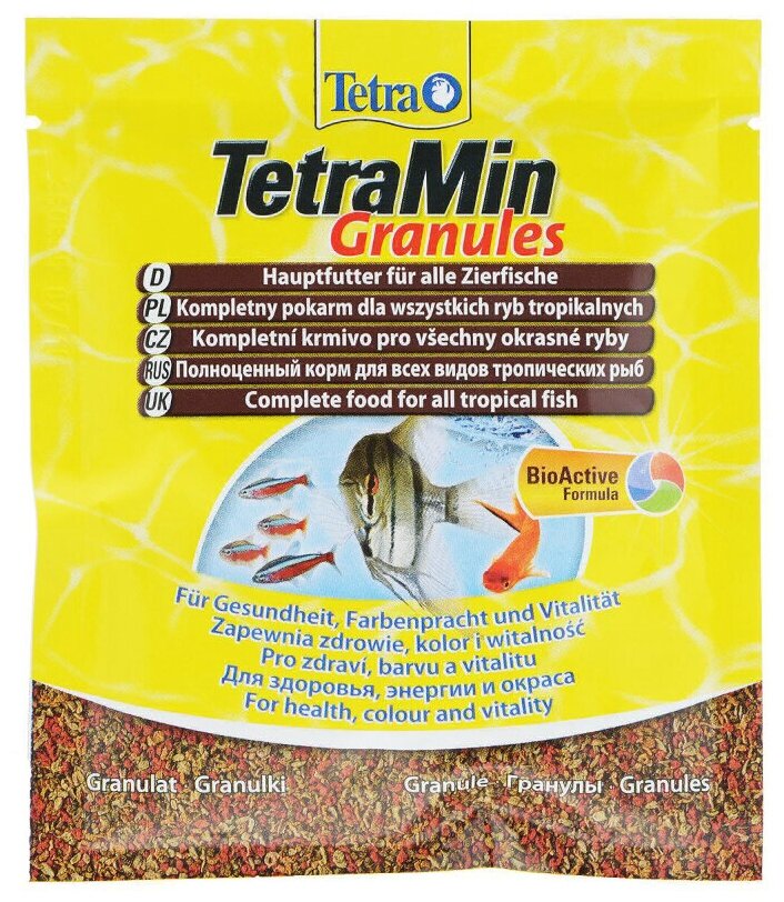 TetraMin Granules (гранулы) для всех видов декоративных рыб 15 г. - фотография № 18