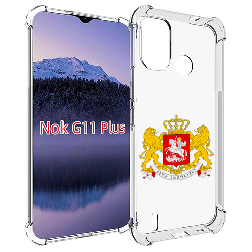 Чехол MyPads герб-грузии для Nokia G11 Plus задняя-панель-накладка-бампер