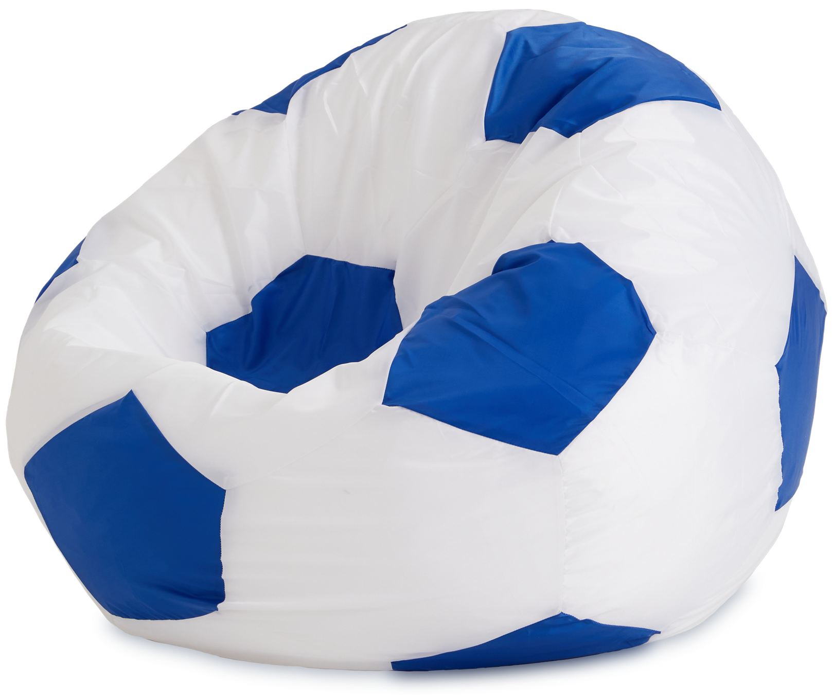 Кресло-мешок «Мяч», XL, оксфорд, Белый и синий