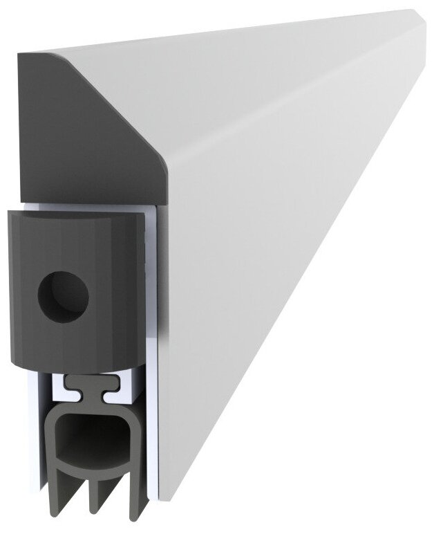 Автоматический алюминиевый порог FORBSA FLUSH (13х40мм) 820 (-220 мм) (Серебро) для межкомнатных дверей - фотография № 3