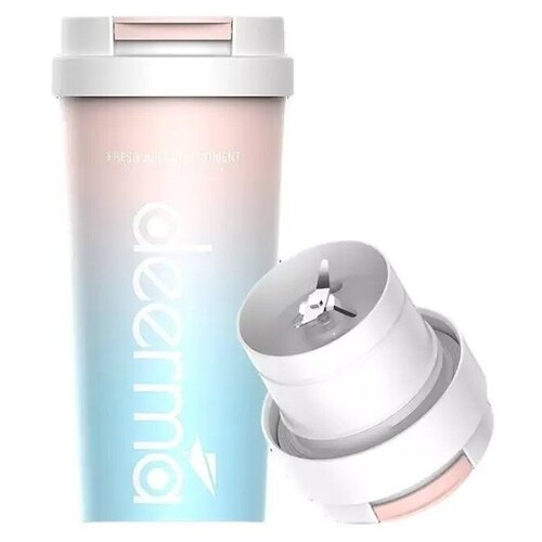 Фитнес-блендер Xiaomi Deerma Insulation Juice Cup Pink Blue (DEM-NU90)