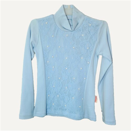 Школьная блуза, размер 116, голубой