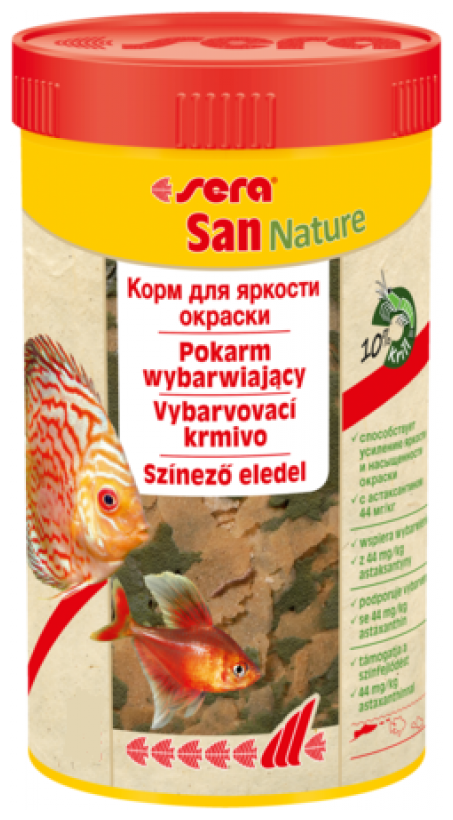 Корм для рыб основной в хлопьях Sera San Nature, 100 мл, 22 гр - фотография № 10