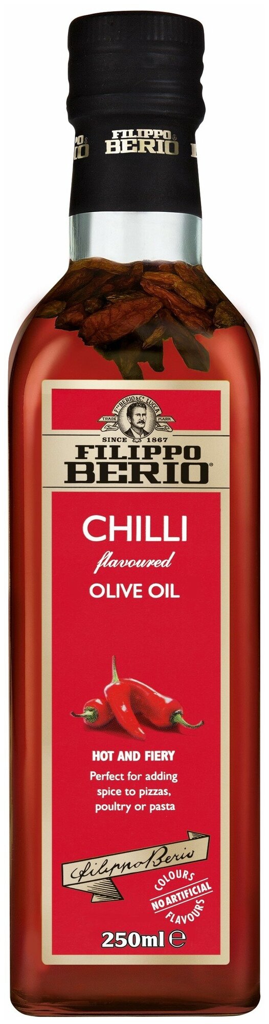 Оливковое масло FILIPPO BERIO, с чили, Extra Virgin, ст/б, 250 мл