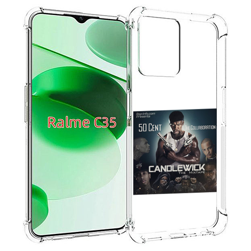 Чехол MyPads 50 Cent - CandleWick для Realme C35 / Narzo 50A Prime задняя-панель-накладка-бампер