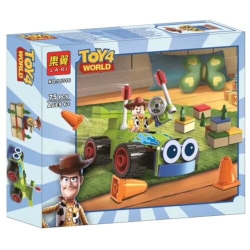 конструктор lari bela toy 4 world 11316 вуди на машине 75 дет Конструктор/ Toy4 World/ Вуди на машине/ 75 деталей/ 11316/ ребенку