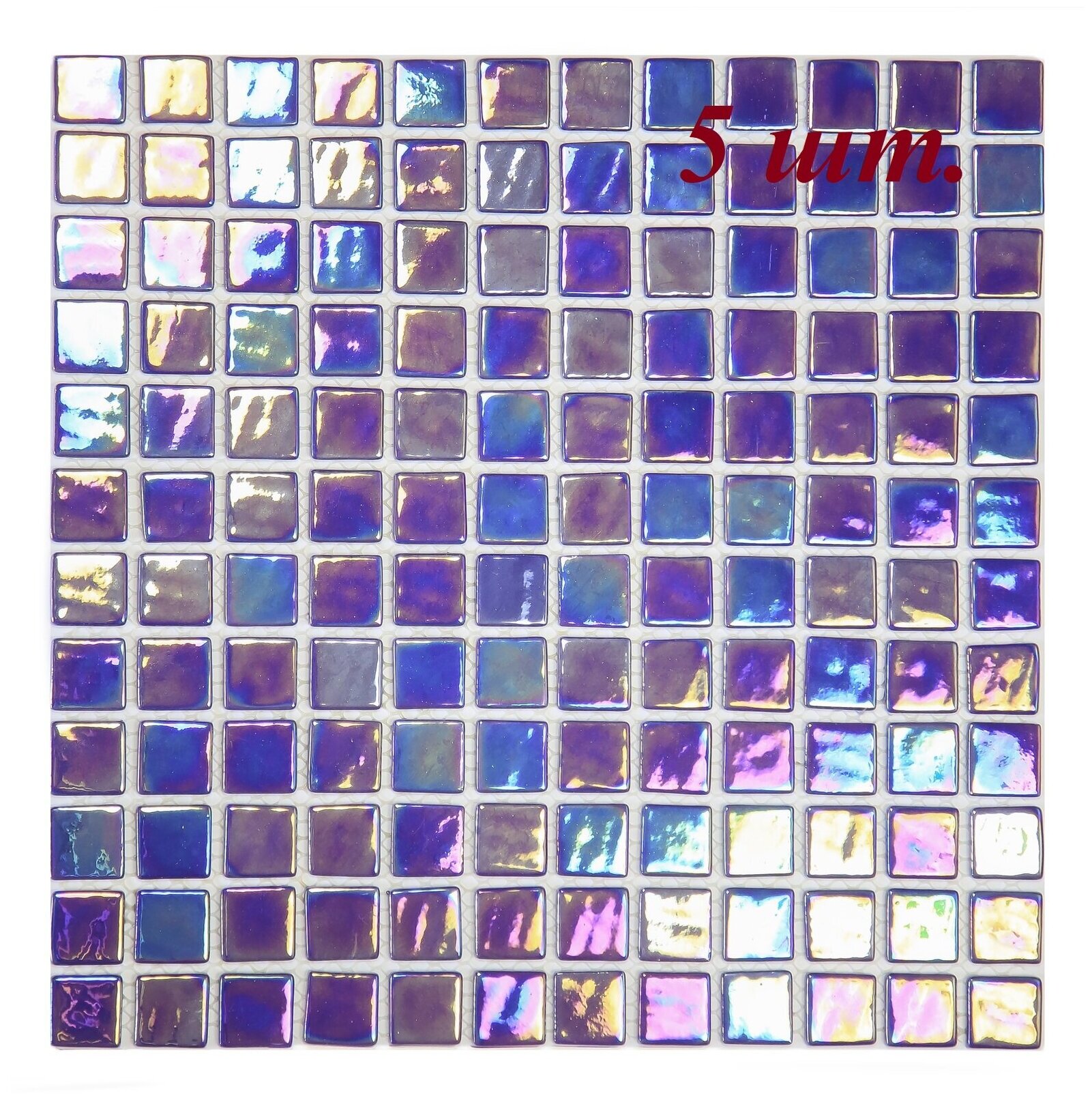 Плитка мозаика стеклянная Vidrepur PL25304 Cobalt (перламутр), 1 уп. (0.5 кв. м.)