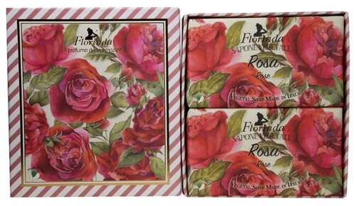 Florinda Подарочный набор мыла Магия цветов Rosa, 2 шт., 430 мл, 200 г