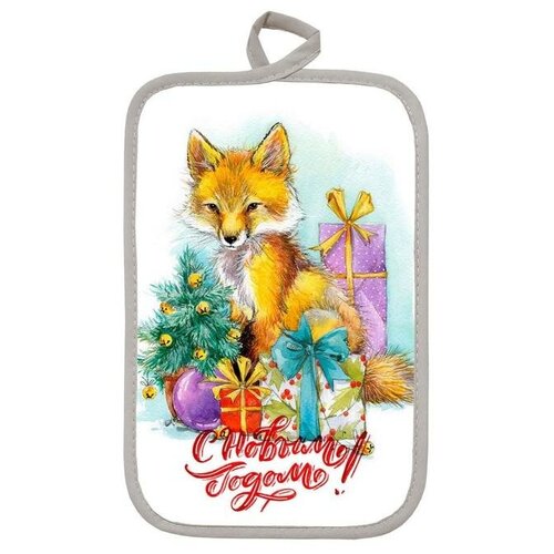 Прихватка прямоугольная 22х15 см, микс, поролон, полиэстер 100%