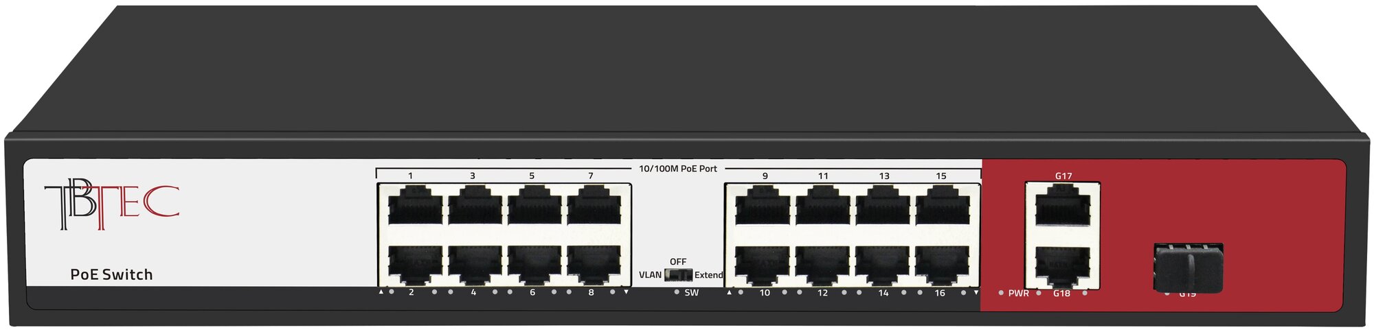 16-портовый коммутатор TBTec TBP-4216GS