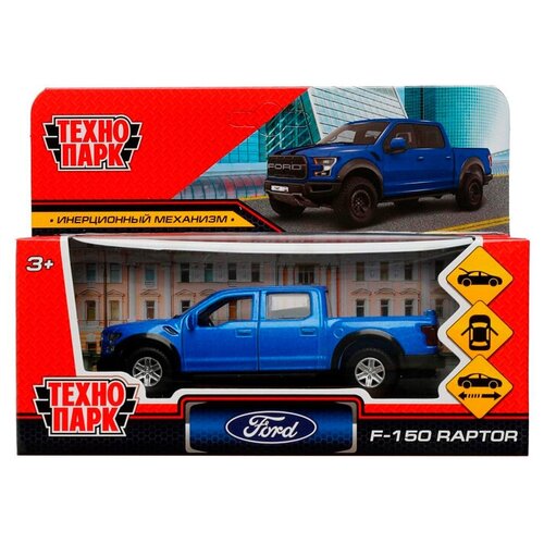 Машинка металлическая Технопарк FORD F150 RAPTOR 12см синяя F150RAP-12-BU технопарк машина металлическая ford f150 raptor soft f150rap 12fil gy