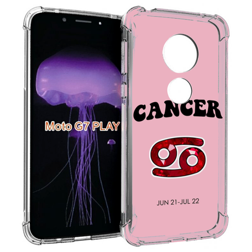 Чехол MyPads знак зодиака рак 1 для Motorola Moto G7 Play задняя-панель-накладка-бампер