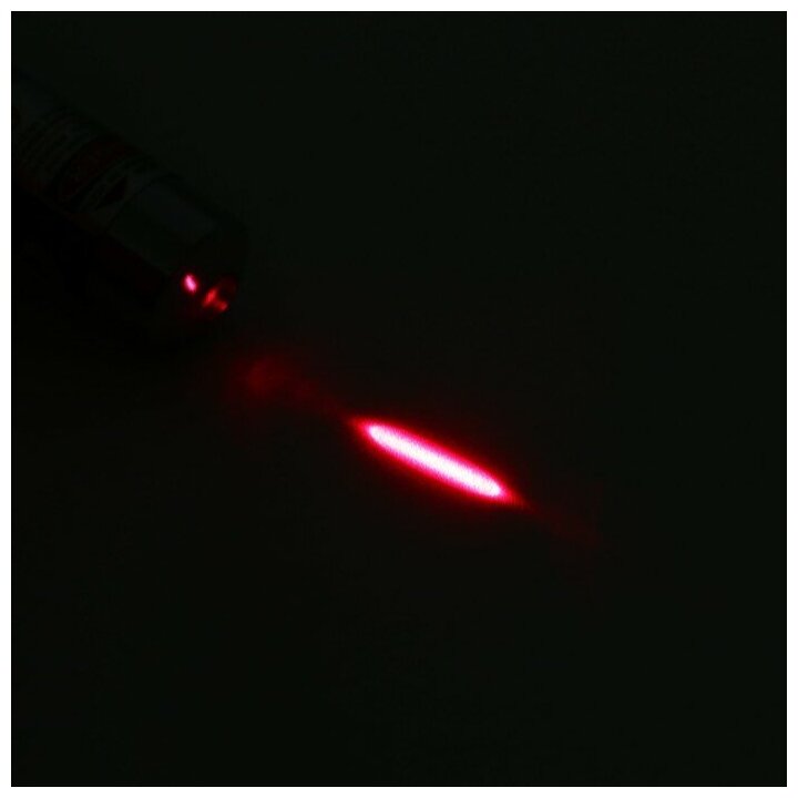 Лазерная указка, дальность 500 м, 650 нм, 2 ААА, красный луч, 15.5 х 1.4 см 9111094