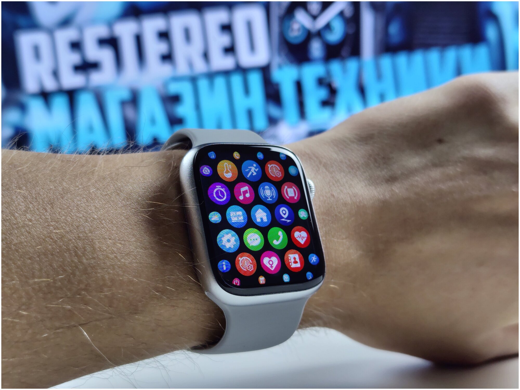 Умные часы Smart Watch 7, DT NO 1 / Series 7, 45mm, русский язык, серые RESTEREO
