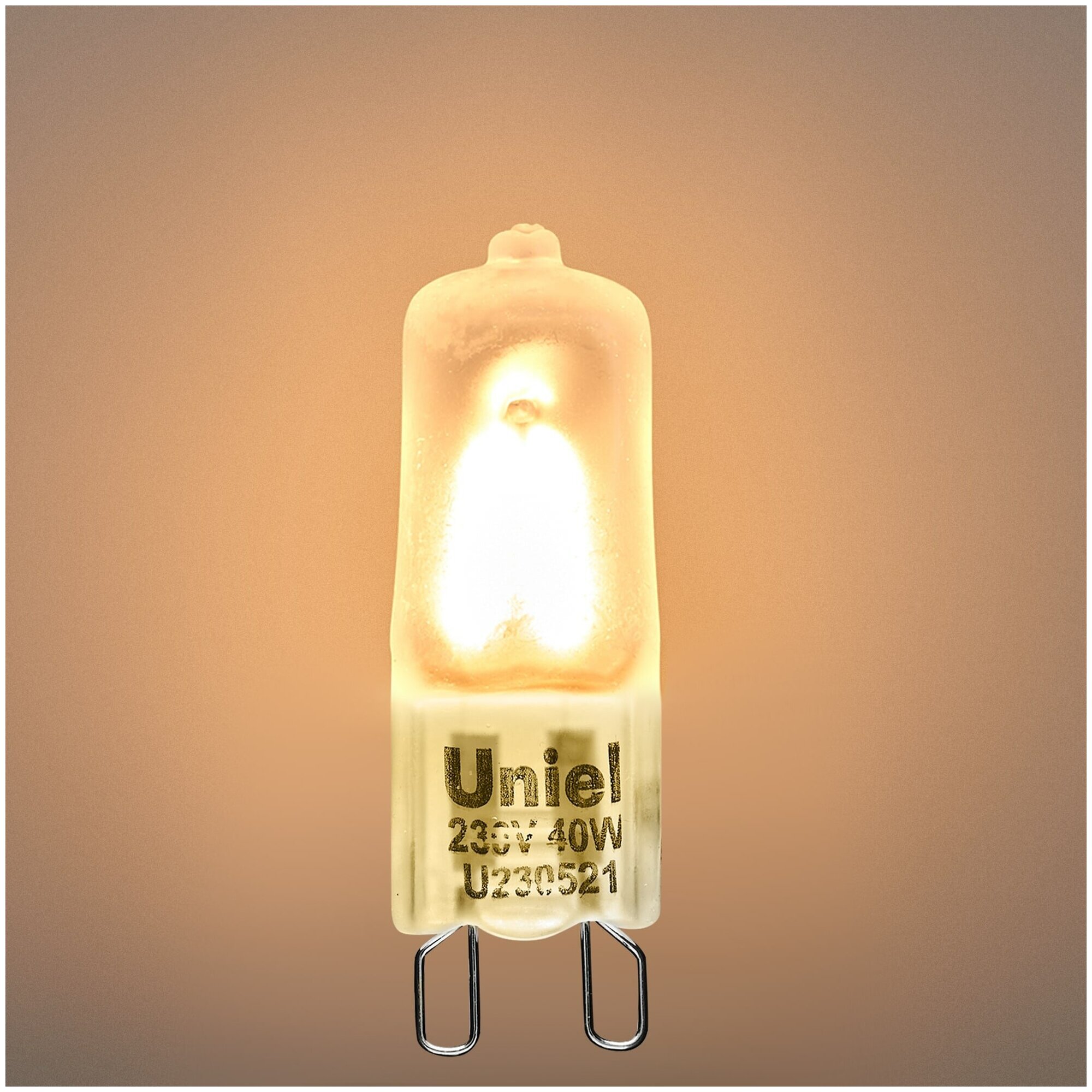 Лампа галогенная Uniel G9 40 Вт свет тёплый белый