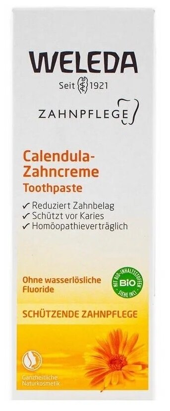 Зубная паста Weleda, с календулой без запаха мяты, 75 мл - фото №2