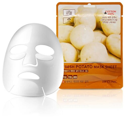 3W Clinic Тканевая маска с экстрактом картофеля, 23 мл