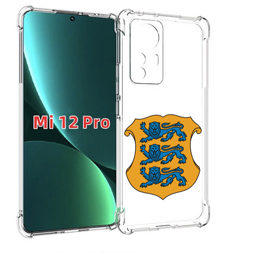 Чехол MyPads герб-эстонии для Xiaomi 12S Pro задняя-панель-накладка-бампер