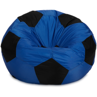 Кресло-мешок «Мяч», L, оксфорд, Синий и черный