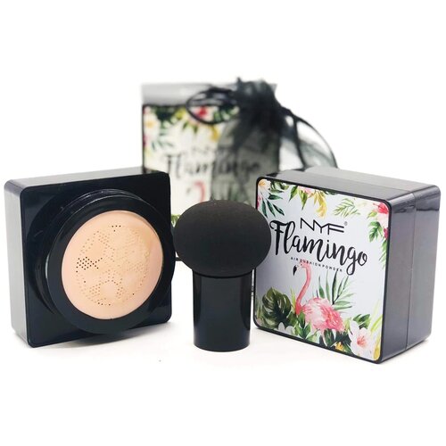 Кушон BB-крем с Тропическими Птицами, Увлажняющий Cushion Powder от NYF, Тон № 1