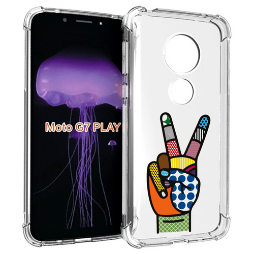 Чехол MyPads йоу пальчики для Motorola Moto G7 Play задняя-панель-накладка-бампер