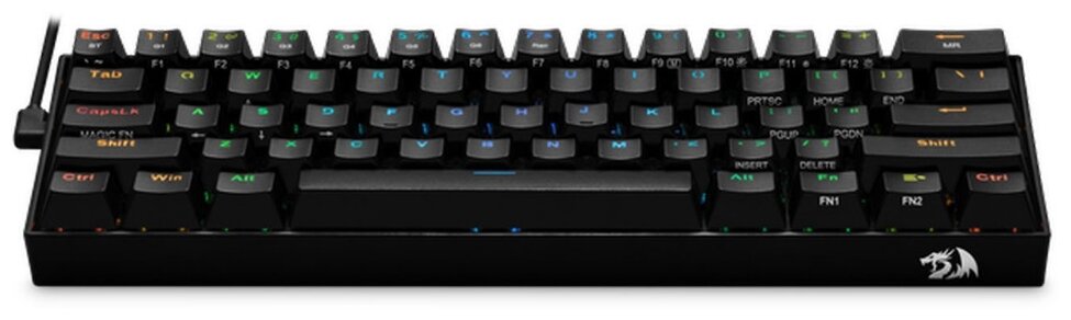 Беспроводная механическая клавиатура для компьютера Redragon Draconic RGB (60%)