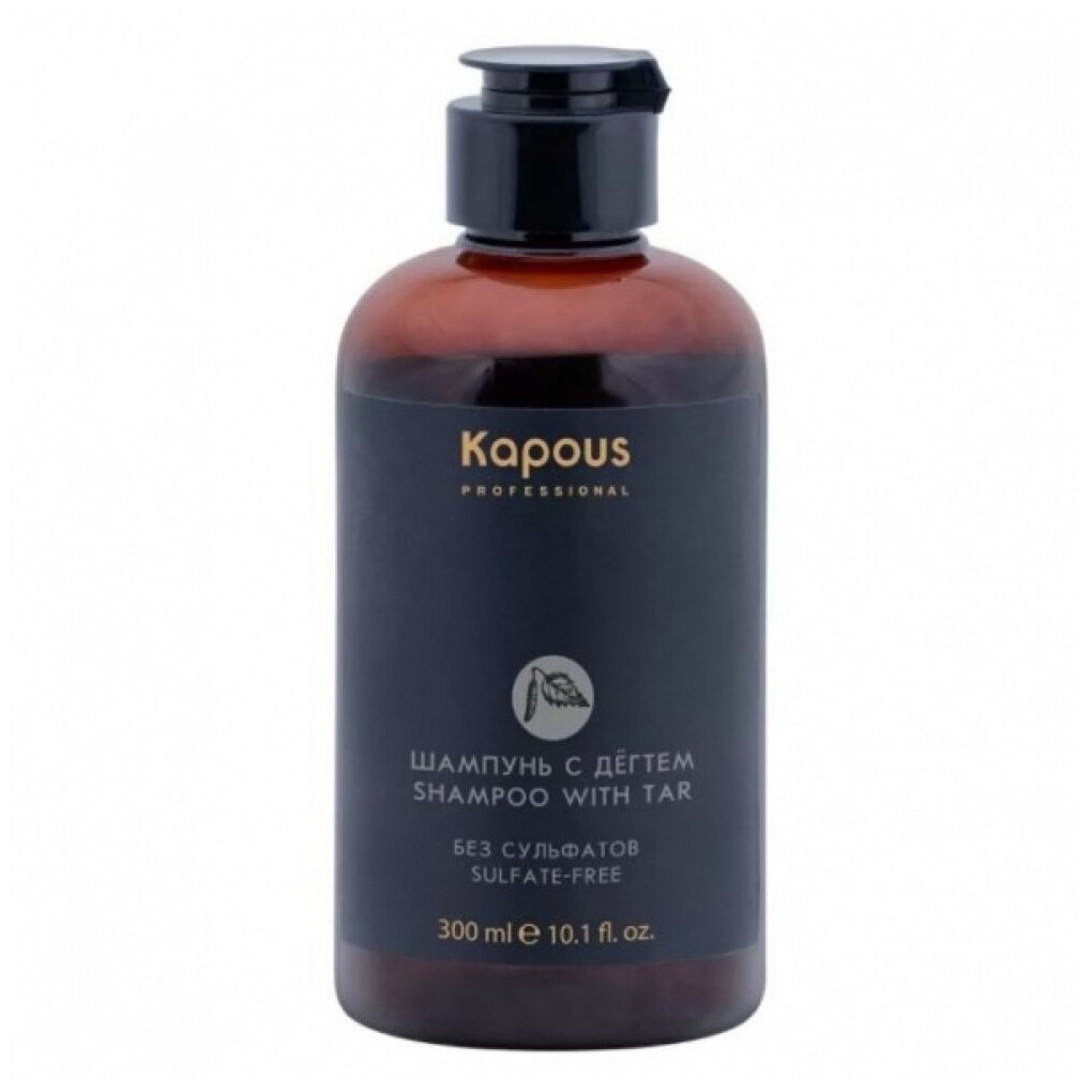 Kapous Professional Безсульфатный шампунь для волос с Дёгтем 300 мл