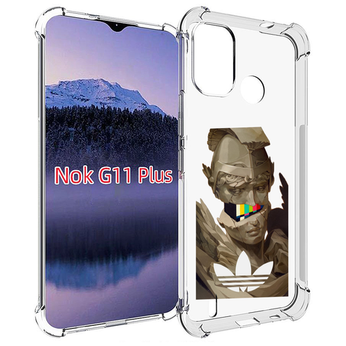 Чехол MyPads статуя-адидас для Nokia G11 Plus задняя-панель-накладка-бампер
