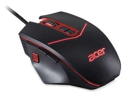Мышь Acer Nitro NMW120, игровая, оптическая, проводная, USB, черный и красный [gp.mce11.01r] - фото №5