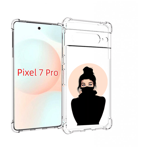 Чехол MyPads девушка-в-свитере женский для Google Pixel 7 Pro задняя-панель-накладка-бампер