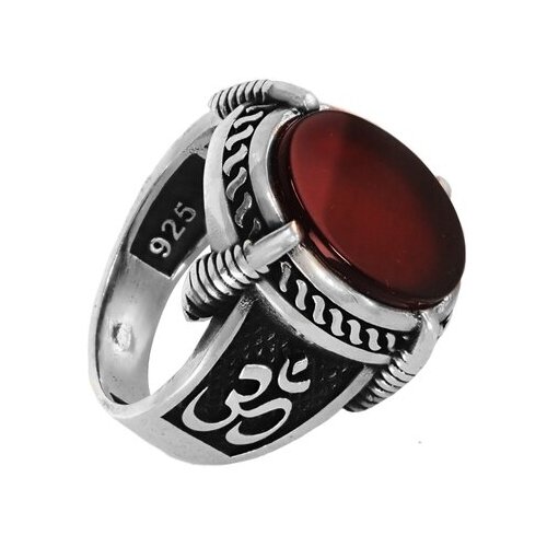 фото Серебряное кольцо 'отражение' с сердоликом серена-сильвер