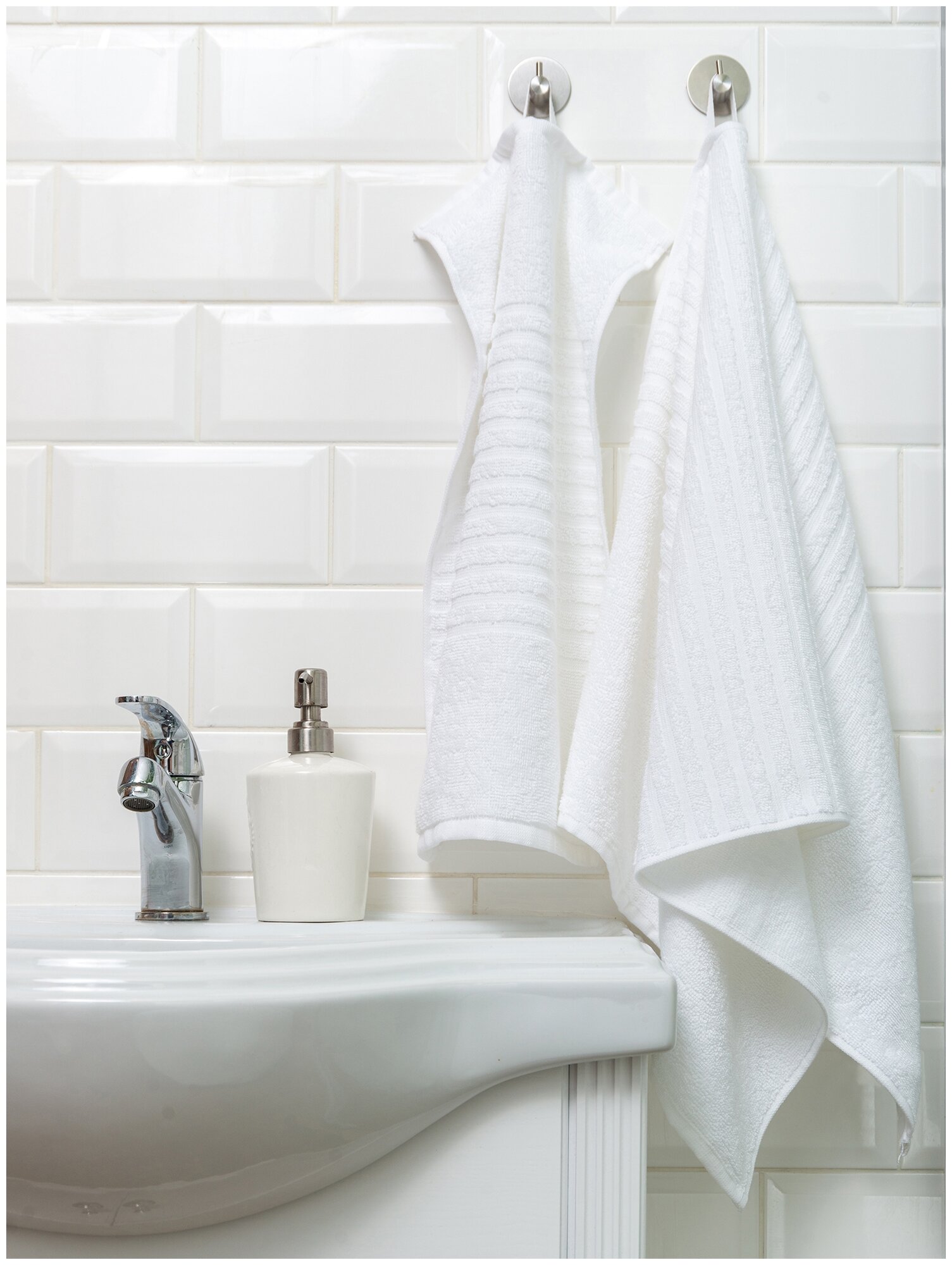 Салфетка махровая, полотенце для лица и рук, Донецкая мануфактура, 30Х50 см,цвет:белый, 100% хлопок - фотография № 8