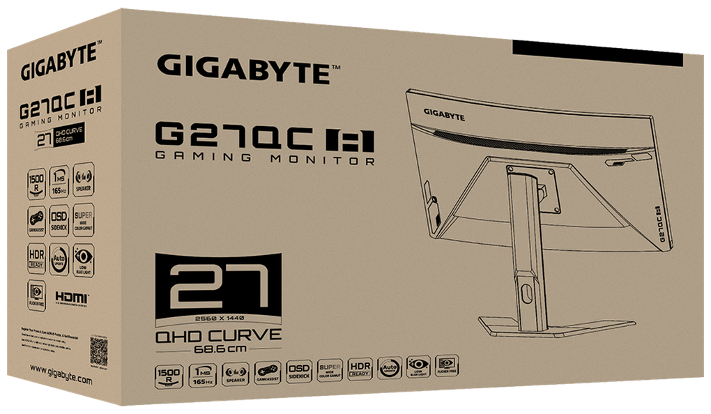 Монитор игровой GIGABYTE G27QC A 27" черный [20vm0-gg27qcabt-1ekr] - фото №13