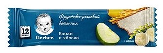 Фруктово-злаковый батончик с яблоком и бананом, GERBER, с 12 мес, 25 г - фотография № 7