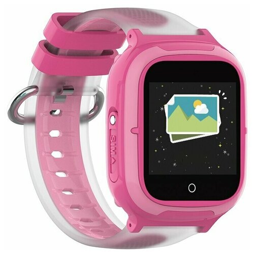 Умные часы для детей Wonlex Smart Baby Watch KT08 (2G) с сим картой, функцией телефона, GPS трекером, камерой, кнопкой SOS и вибровызовом. Розовый