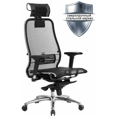 Компьютерное кресло Метта Samurai S-3.04 для руководителя, обивка: сетка, цвет: черный