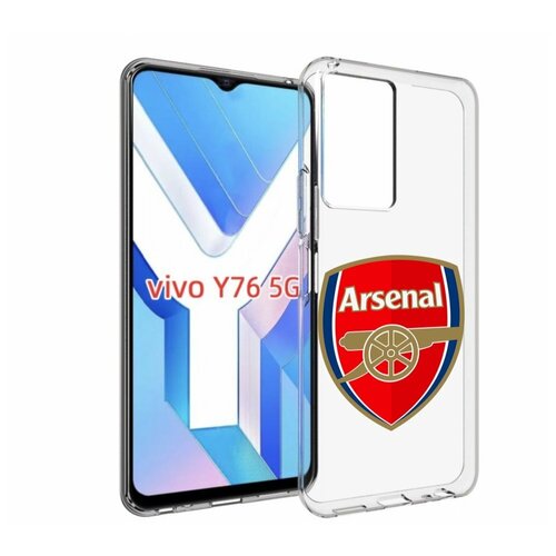 Чехол MyPads ФК Арсенал логотип для Vivo Y76 5G задняя-панель-накладка-бампер