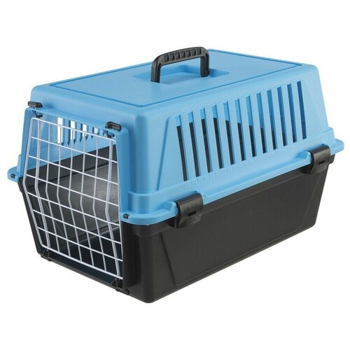 Пластиковая переноска для кошек и мелких собак Ferplast ATLAS 20 EL (без аксессуаров), голубой