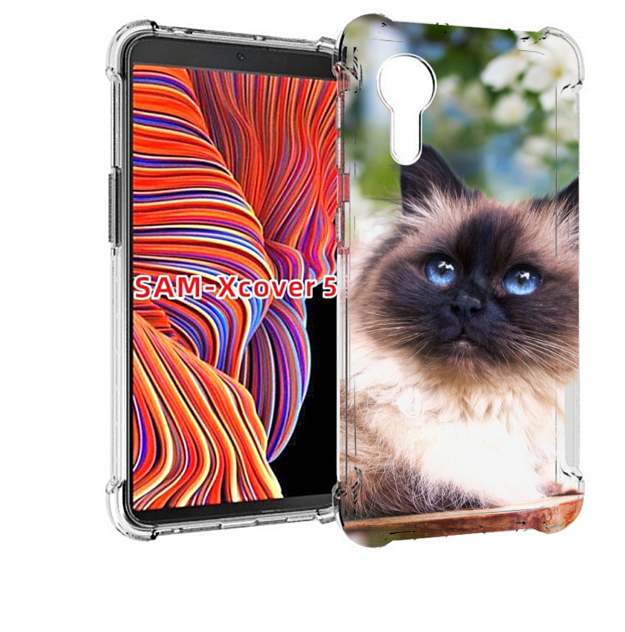 Чехол MyPads порода кошка Бирман для Samsung Galaxy Xcover 5 задняя-панель-накладка-бампер
